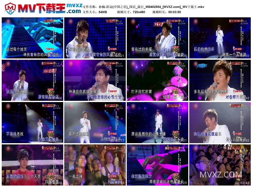 孙楠-原谅(中国之星)_国语_流行_MB402554